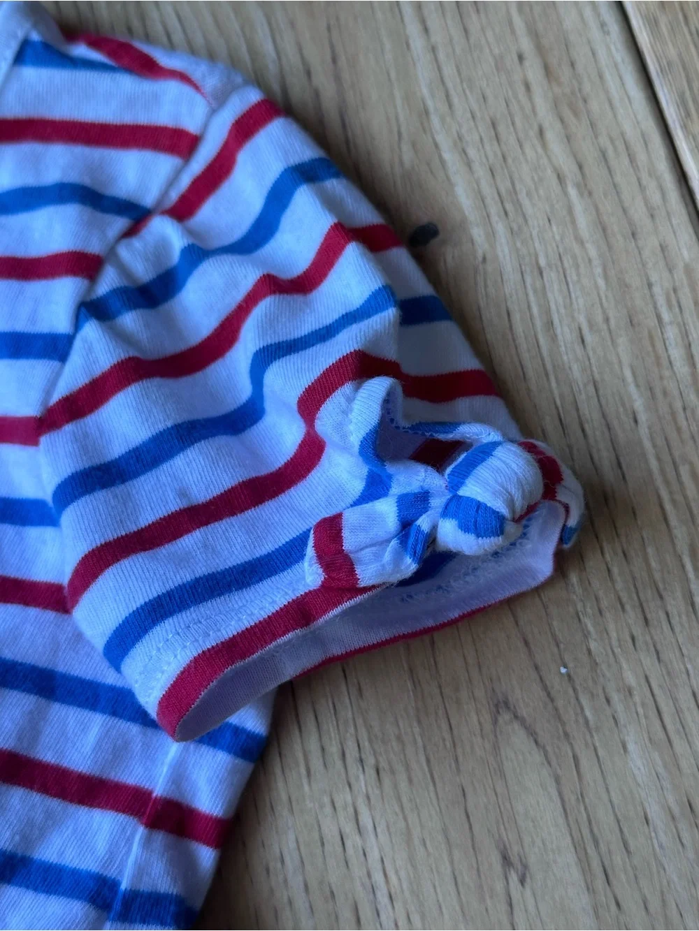 Baby Gap Red White & Blue Stripe Knot-Sleeve Dress size 2
